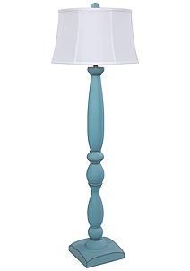 Antigua Blue Column Floor Lamp | Lamps Plus