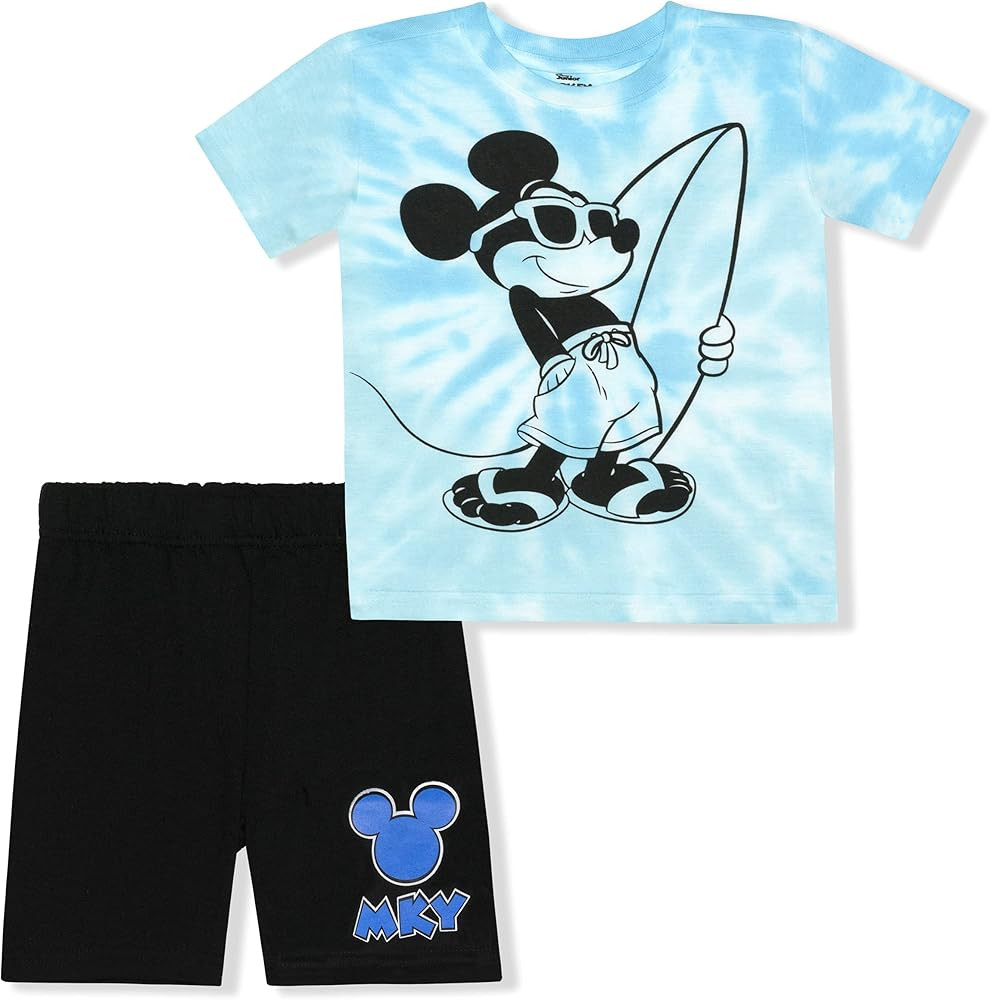 Disney Mickey Mouse and Friends Boys’ Short Sleeve T-Shirt and Shorts Set for Infant, Toddler a... | Amazon (US)