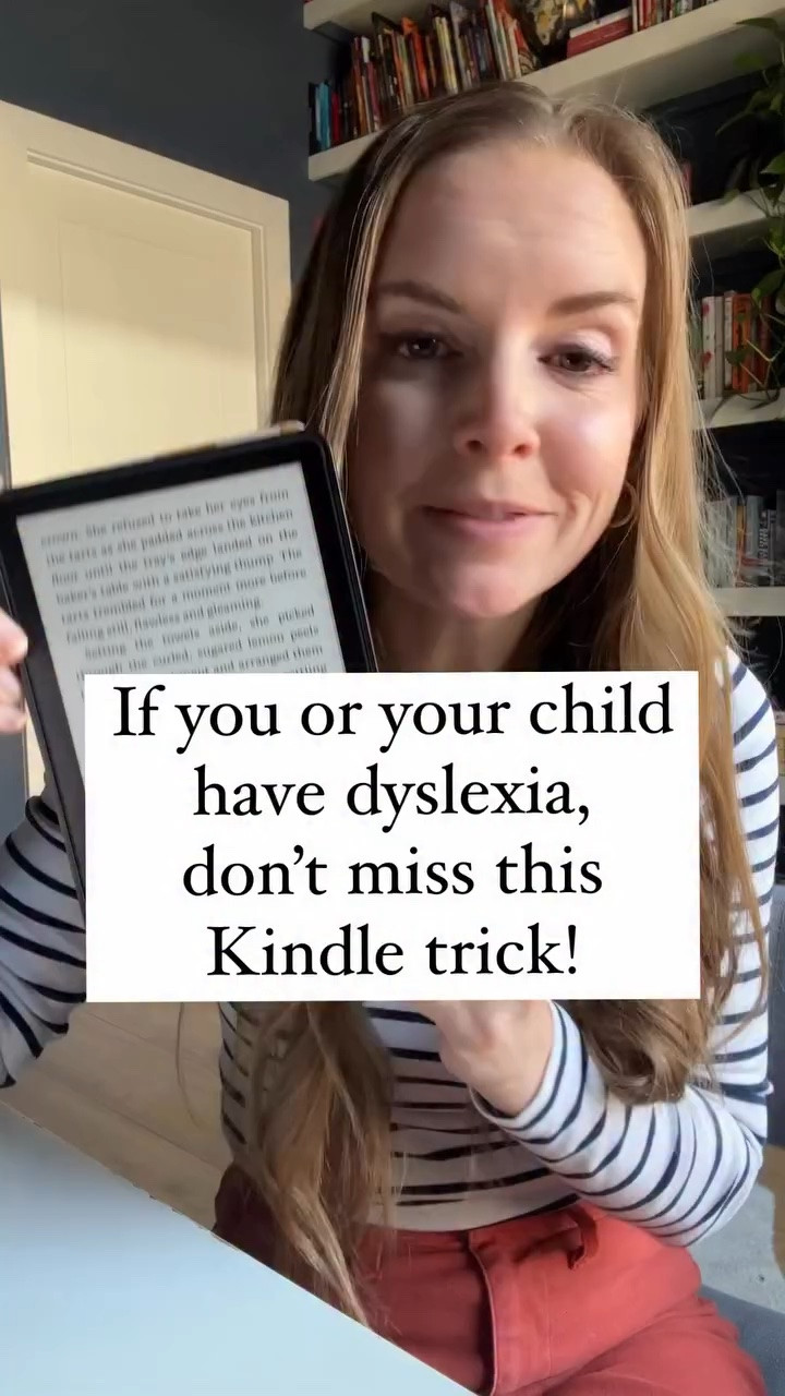It is wild how much of a difference a font can make in your reading experience.

And that’s even more true if you have dyslexia!

The dyslexia-friendly font option on Kindle makes it much easier for lots of readers to read on a Kindle - have you tried this?

#LTKKids