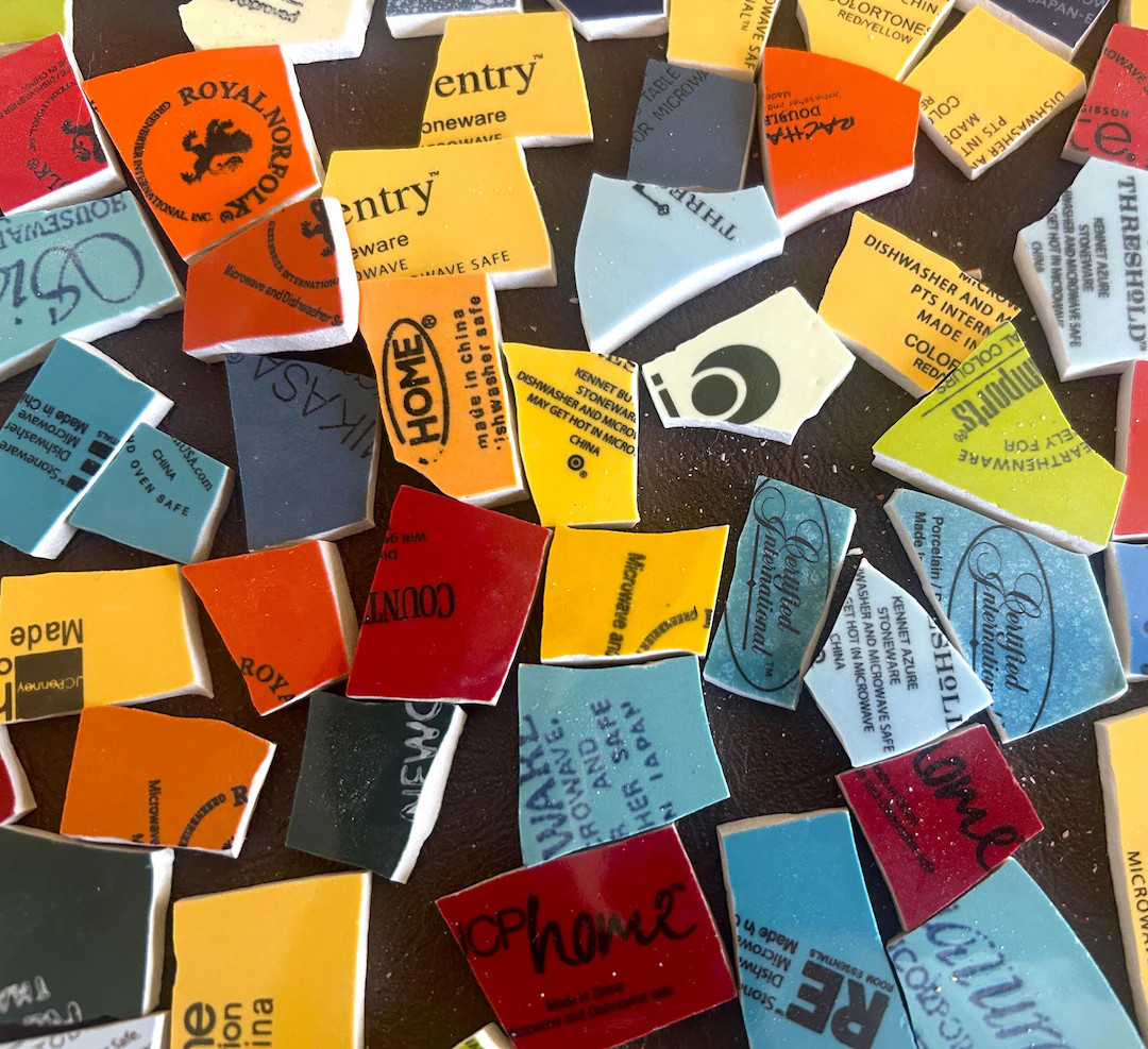 Colored Plate Backstamps (110 Count); Many Makers, Vintage and Newer; Mosaic Art Craft Supplies -... | Etsy (US)