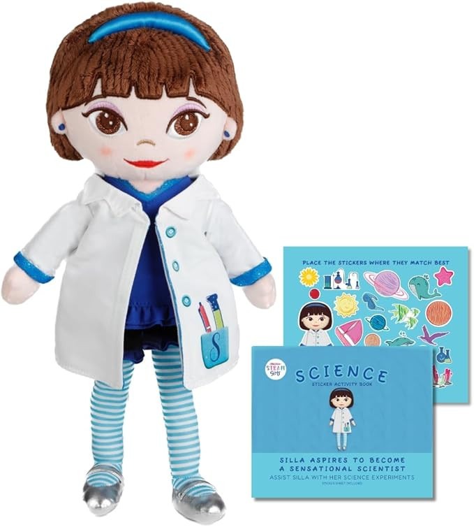 Silla The Sensational Scientist: 15-inch Plush Doll with 8 Page Sticker Activity Booklet - Teache... | Amazon (US)