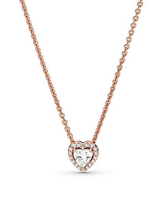 Timeless Sparkling Cubic Zirconia Heart Collier Necklace | Macy's
