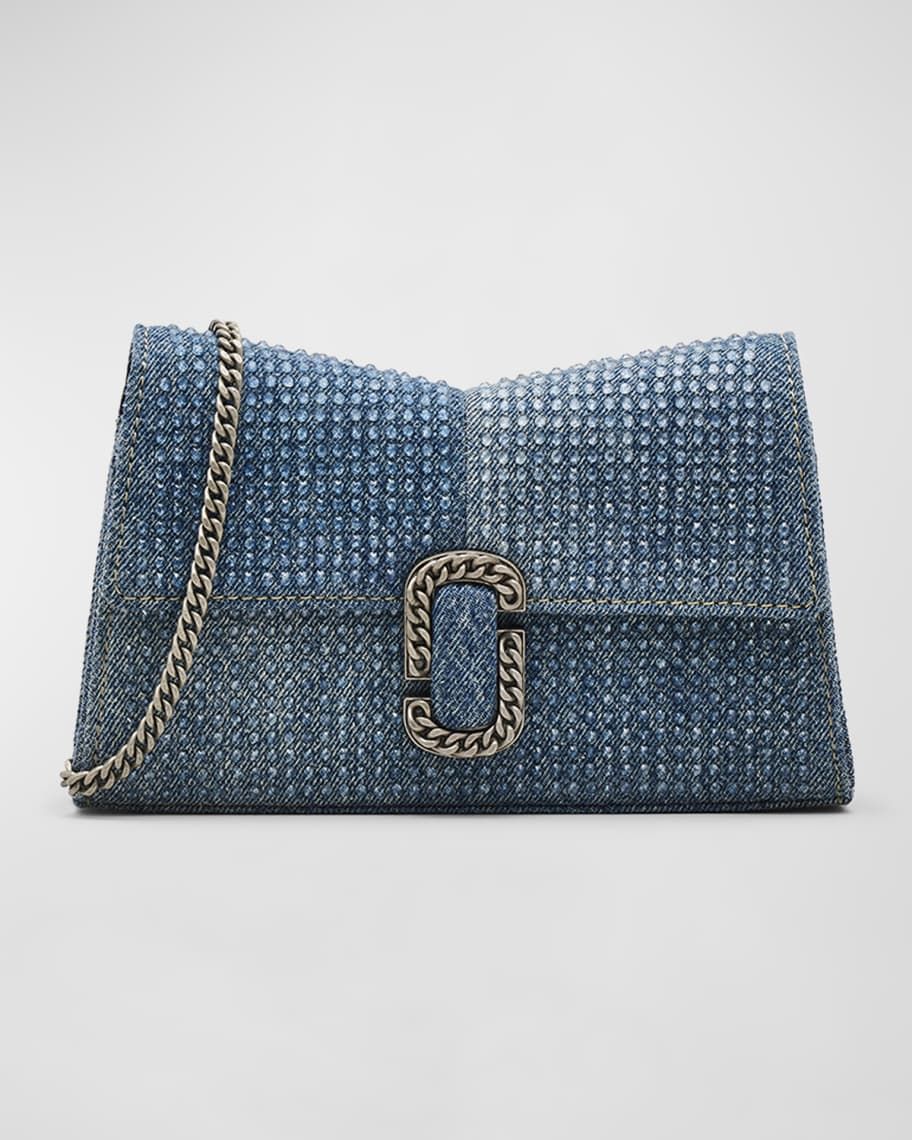 Marc Jacobs The Crystal Denim St. Marc Chain Wallet | Neiman Marcus
