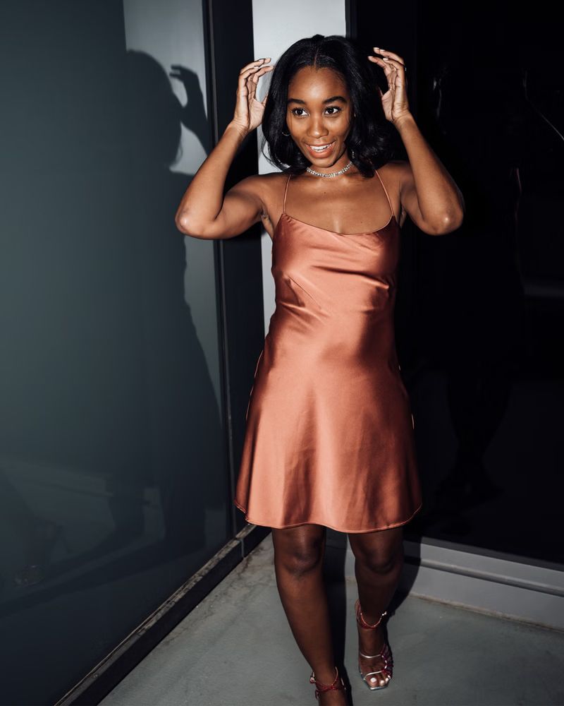 Satin Slip Mini Dress | Abercrombie & Fitch (US)