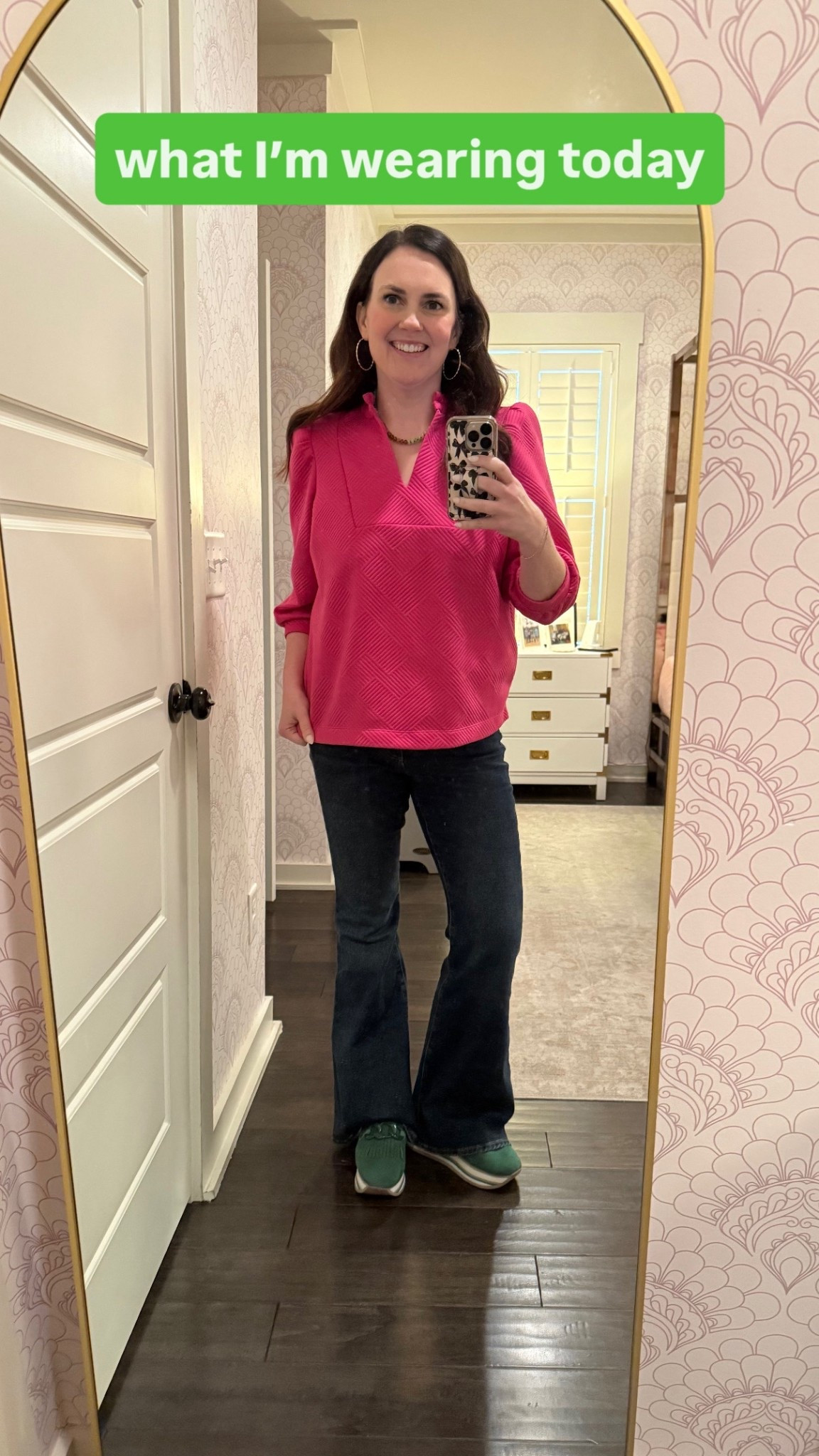 My easy pink top and cutest green sneaker loafers are both on sale, and I’m wearing viral look for less necklace that I stole at our Favorite Things party!! 

#LTKSpringSale #LTKgrwm #LTKootd