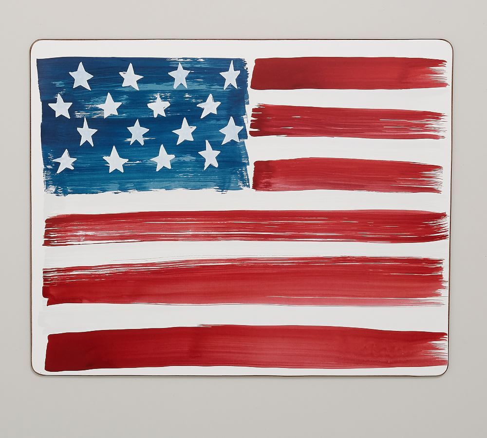 Americana Watercolor Cork Placemats - Set of 4 | Pottery Barn (US)