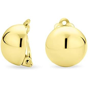 Ross-Simons Italian 20mm 18kt Gold Over Sterling Dome Clip-On Earrings | Amazon (US)