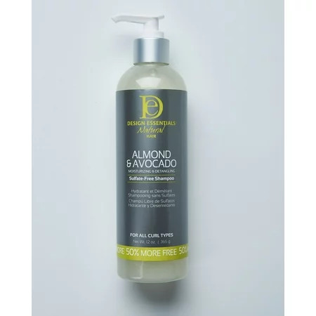 Design Essentials Almond & Avocado Moisturizing & Detangling Sulfate-Free Shampoo - 12oz. Adult | Walmart (US)