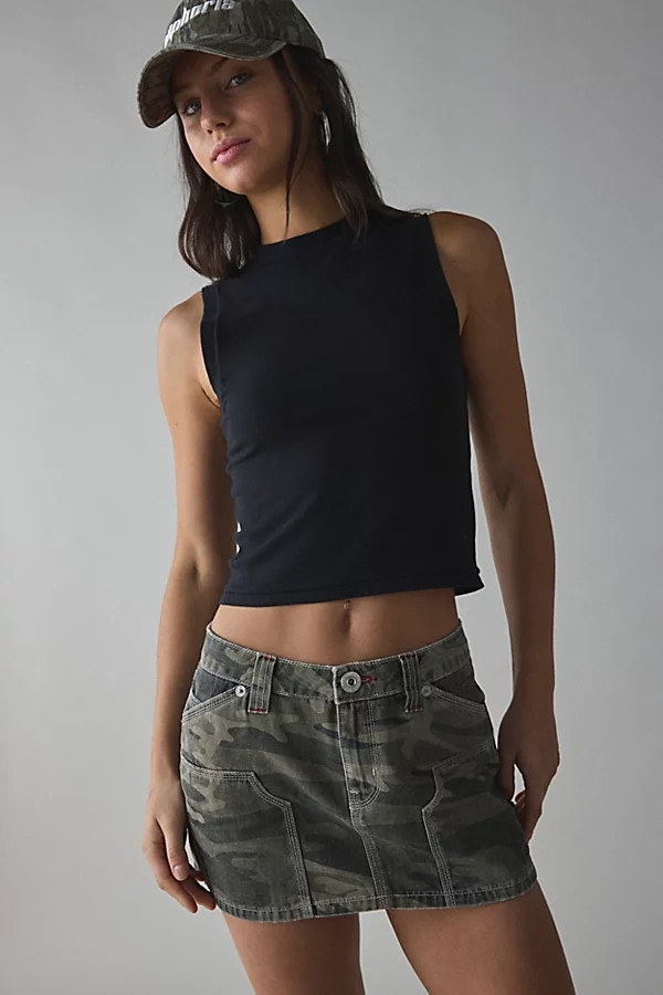 BDG Carpenter Low-Rise Camo Micro Mini Skirt | Urban Outfitters (US and RoW)