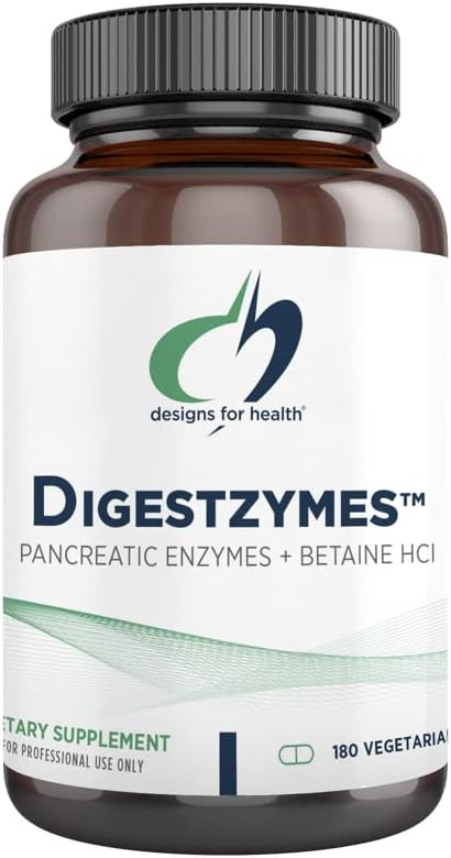 Designs for Health Digestzymes Digestive Enzymes with Betaine HCl (Betaine Hydrochloride) + Pepsi... | Amazon (US)