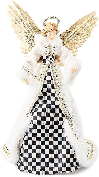 MACKENZIE-CHILDS Courtly Noel Fabric Angel Tree Topper | Amazon (US)