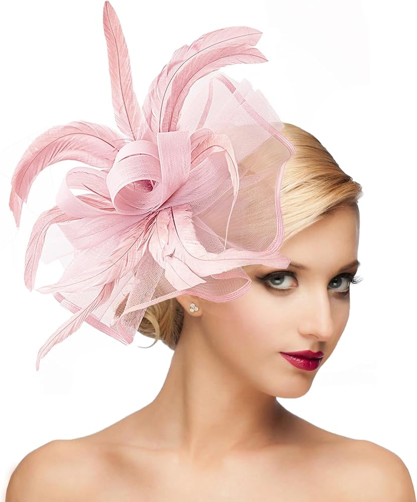 dressfan Womens Fascinator Hat Headpiece Vintage 20s 50s Accessories Headband for Kentucky Derby/... | Amazon (US)