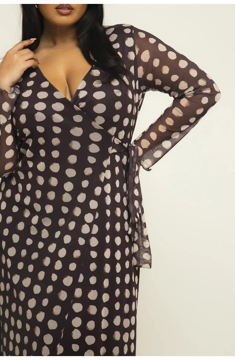 Polka Dot Wrap Midaxi Dress | Nordstrom