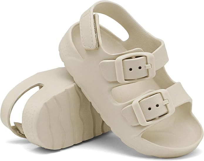 ChayChax Toddler Boys Girls Double Buckle Sandals Children's Adjustable Back Strap Water Sandal | Amazon (US)