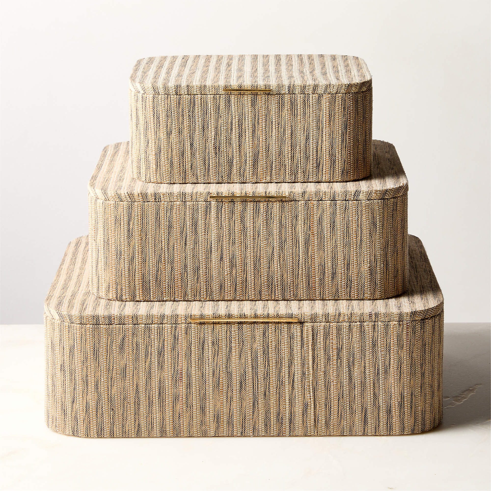 Axton Natural Storage Boxes Set of 3 + Reviews | CB2 | CB2
