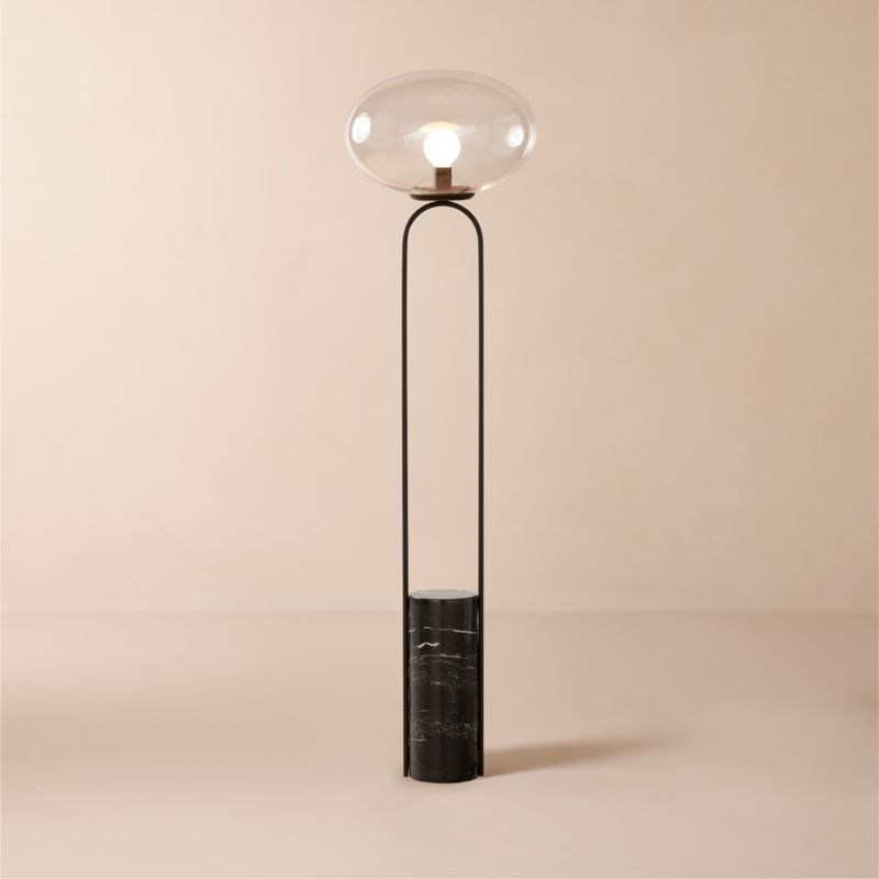 Polo Modern Black Marble Floor Lamp + Reviews | CB2 | CB2
