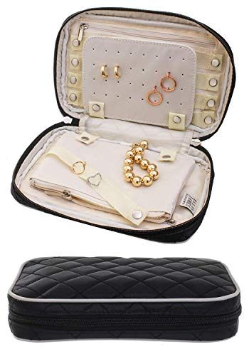 Ellis James Designs Travel Jewelry Organizer Elegant Travel jewelry case, Quilted Exterior, Padde... | Amazon (US)