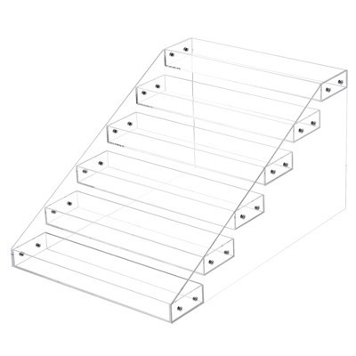 Unique Bargains Clear Acrylic Spice Rack Organizer for Kitchen Countertop Cabinet 12.4" x 17.91" x 9.45" 6 Tiers | Target