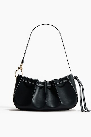H & M - Pleated Shoulder Bag - Black | H&M (US + CA)
