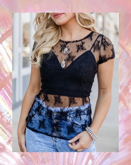 Black Lace Sheer Tee

#fallfavorites #LTKbacktoschool #fallfashion #vacationdresses #resortdresses #resortwear #resortfashion #summerfashion #summerstyle #LTKseasonal #rustichomedecor #liketkit #highheels #Itkhome #Itkgifts #Itkgiftguides #springtops #summertops #Itksalealert
#LTKRefresh #fedorahats #bodycondresses #sweaterdresses #bodysuits #miniskirts #midiskirts #longskirts #minidresses #mididresses #shortskirts #shortdresses #maxiskirts #maxidresses #watches #backpacks #camis #croppedcamis #croppedtops #highwaistedshorts #highwaistedskirts #momjeans #momshorts #capris #overalls #overallshorts #distressesshorts #distressedieans #whiteshorts #contemporary #leggings #blackleggings #bralettes #lacebralettes #clutches #crossbodybags #competition #beachbag #halloweendecor #totebag #luggage #carryon #blazers #airpodcase #iphonecase #shacket #jacket #sale #under50 #under100 #under40 #workwear #ootd #bohochic #bohodecor #bohofashion #bohemian #contemporarystyle #modern #bohohome #modernhome #homedecor #amazonfinds #nordstrom #bestofbeauty #beautymusthaves #beautyfavorites #hairaccessories #fragrance #candles #perfume #jewelry #earrings #studearrings #hoopearrings #simplestyle #aestheticstyle #designerdupes #luxurystyle #bohofall #strawbags #strawhats #kitchenfinds #amazonfavorites #bohodecor #aesthetics #blushpink #goldjewelry #stackingrings #toryburch #comfystyle #easyfashion #vacationstyle #goldrings #fallinspo #lipliner #lipplumper #lipstick #lipgloss #makeup #blazers #LTKU #primeday #StyleYouCanTrust #giftguide #LTKRefresh #LTKSale
#LTKHalloween #LTKFall #fall #falloutfits #backtoschool #backtowork #LTKGiftGuide #amazonfashion #traveloutfit #familyphotos #liketkit #trendyfashion #fallwardrobe #winterfashion #christmas #holidayfavorites #LTKseasonal #LTKHalloween #boots #gifts #aestheticstyle #comfystyle #cozystyle #LTKcyberweek #LTKCon #throwblankets #throwpillows #ootd #LTKcyberweek #LTKSale #StyledContent #countryconcert #taylorswifterastour #ootd #LTKxNSale
#Itksalealert #YPB #abercrombie #abercrombie&fitch #ypbfitness #a&fsale #activewear

#LTKstyletip #LTKSeasonal #LTKworkwear