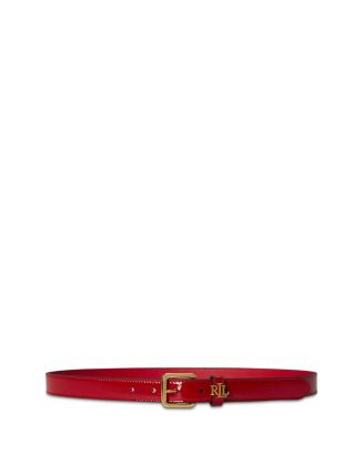 Logo Keeper Patent Leather Skinny Belt | Bloomingdale's (AU)