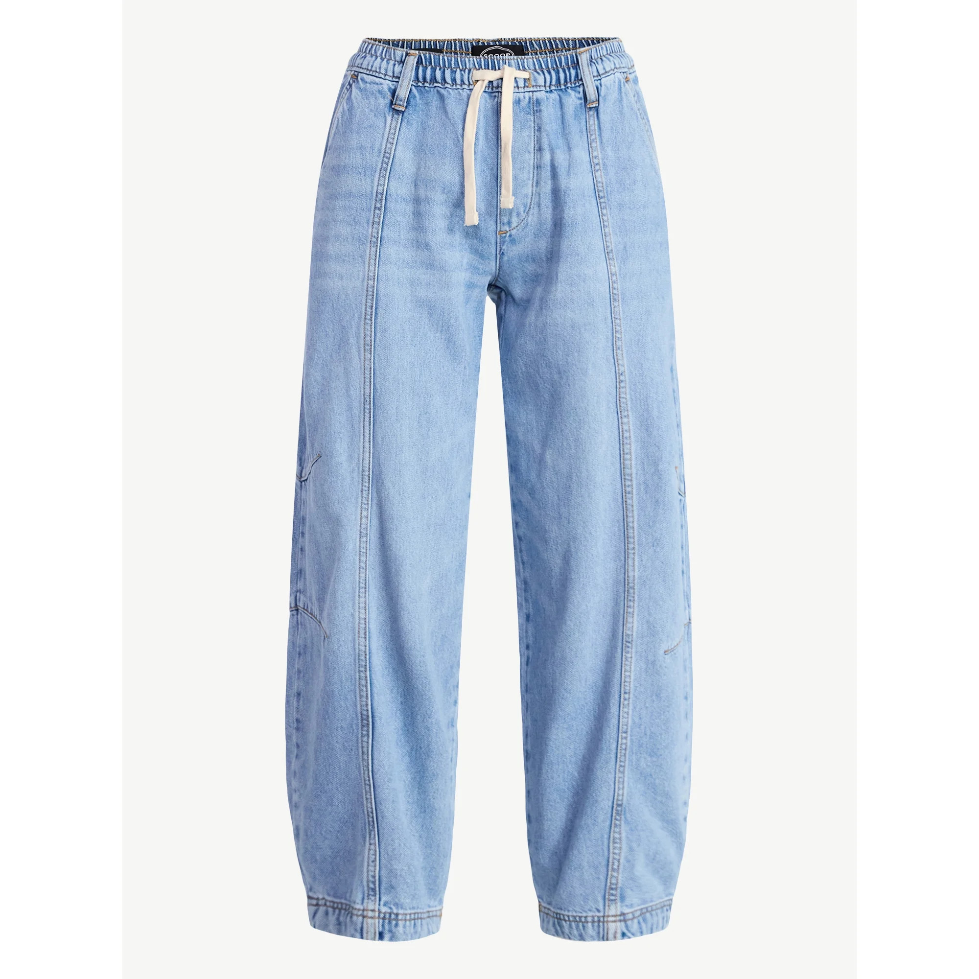 Scoop Women's Pull-On Cropped Barrel Pants, Sizes XS-XXL | Walmart (US)