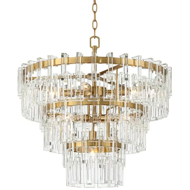 Vienna Full Spectrum Burnished Brass Crystal Chandelier 23 1/2" Wide Luxury Tiered 8-Light Fixtur... | Walmart (US)