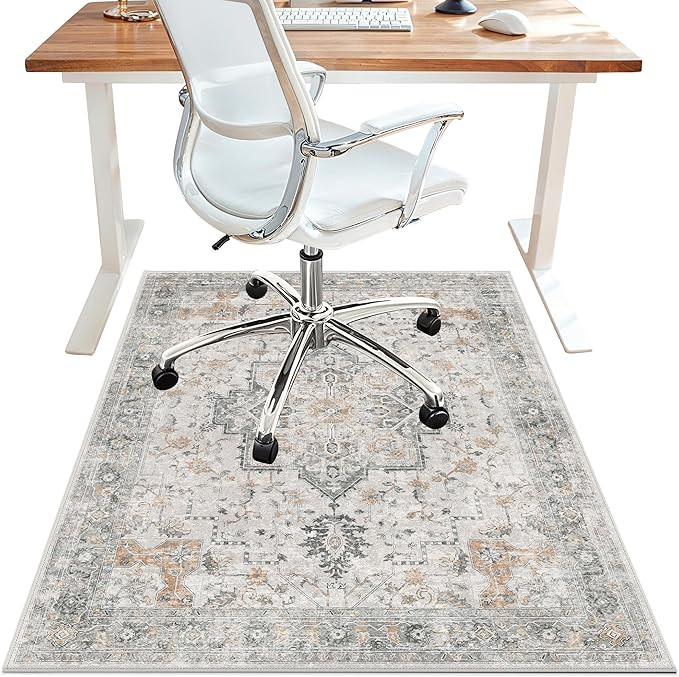 48"x60" Office Chair Mat for Hardwood Tile Floor, Under Desk Carpet Protector for Rolling Compute... | Amazon (US)