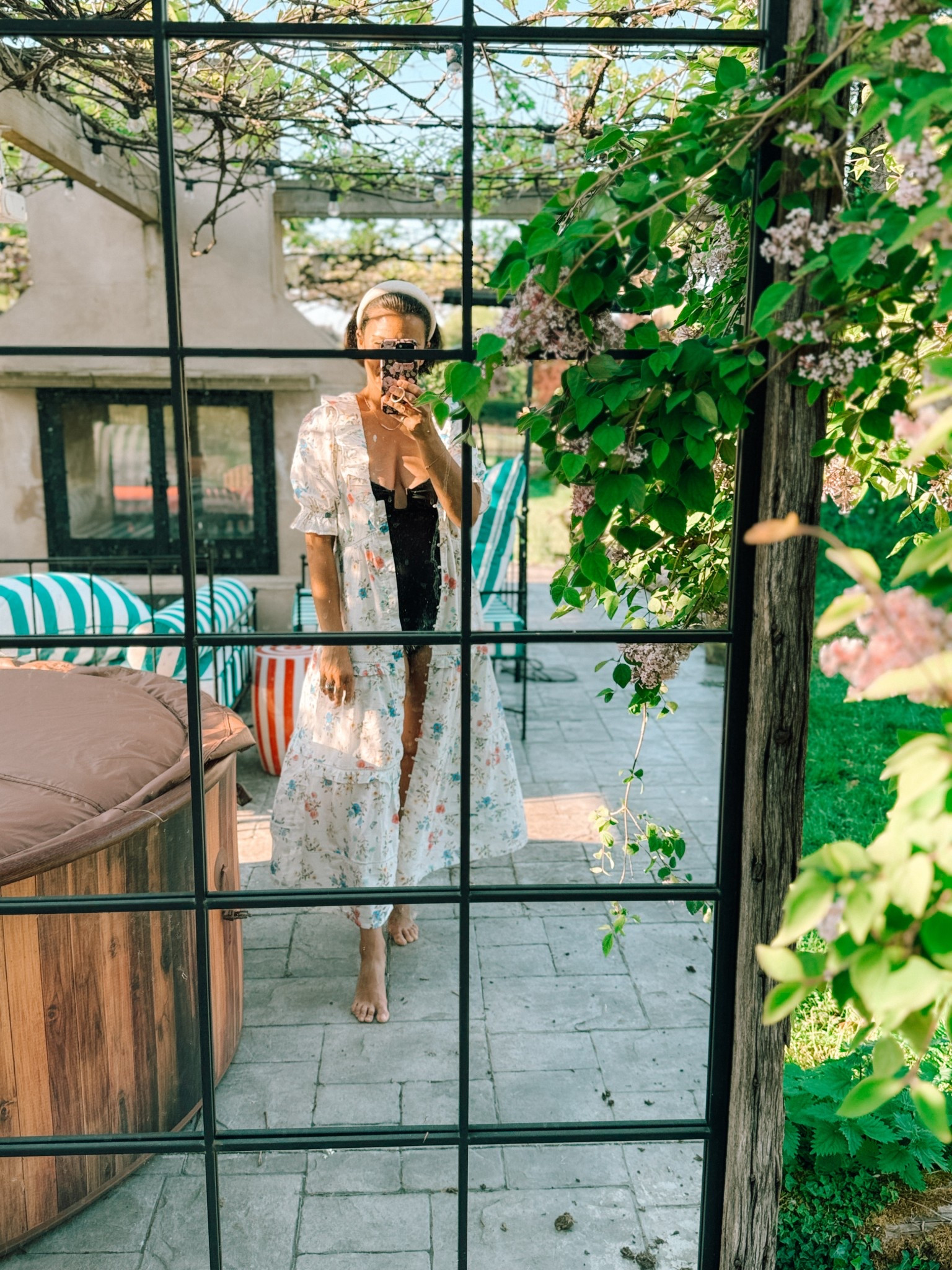 Summer Beach floral romantic cover up 