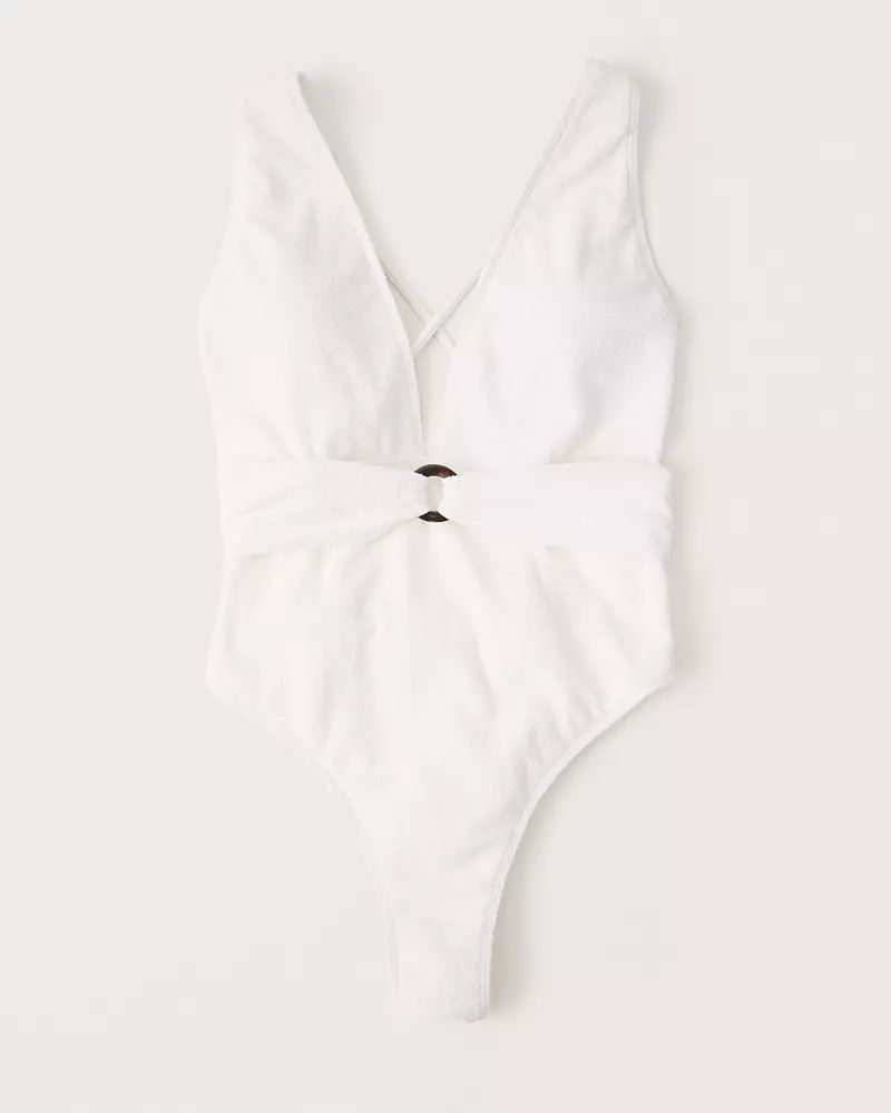 Deep-V One Piece Swimsuit | Abercrombie & Fitch US & UK