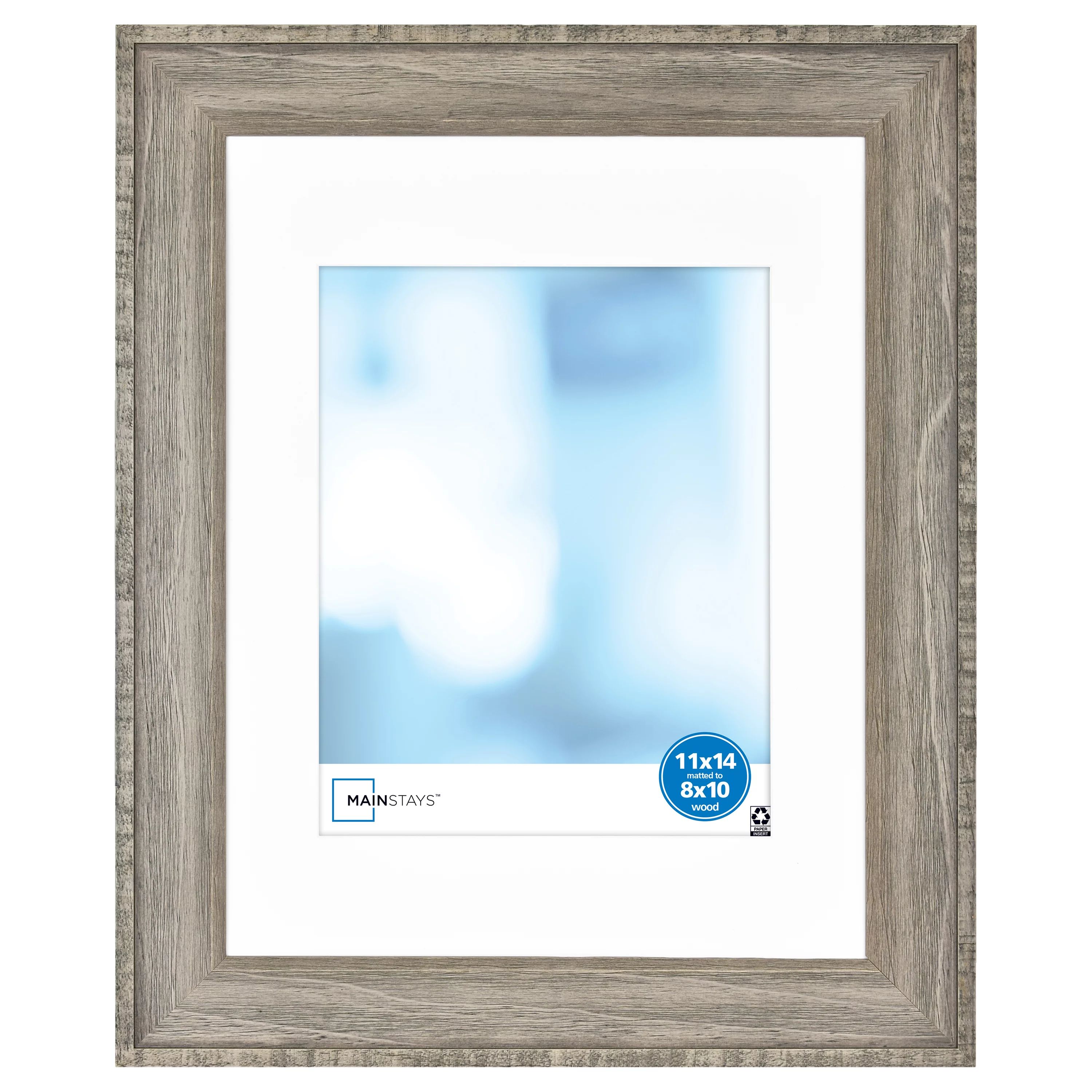 Mainstays 11x14 Inch matted to 8x10 Inch Wood Gallery Frame, Rustic - Walmart.com | Walmart (US)