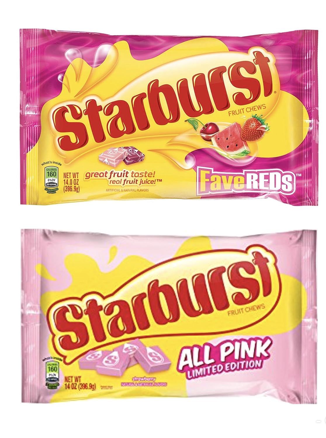 Limited Edition Starburst Set of All Pink And FaveReds! Set Comes With 1 Bag of Each Flavor! 14oz... | Amazon (US)