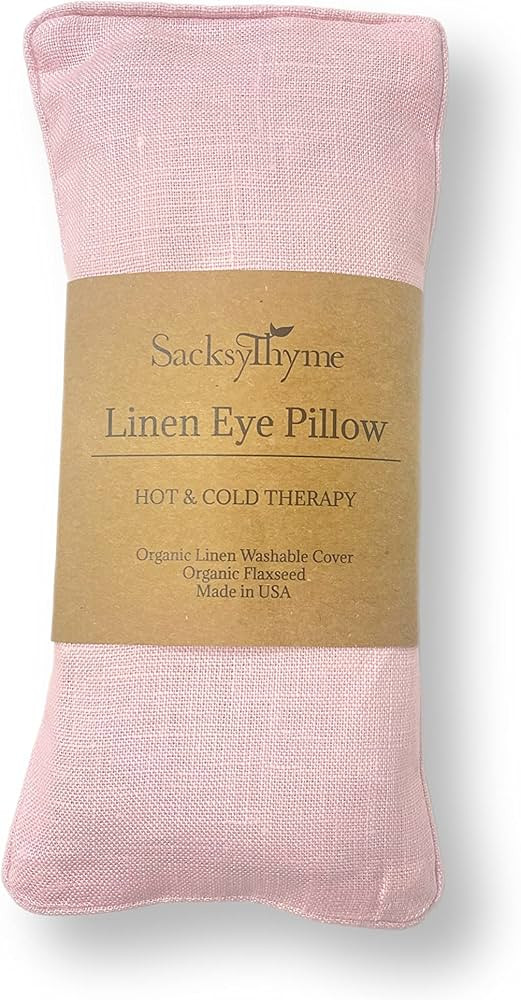 Organic Linen Eye Pillow - Lavender & Flaxseed for Relaxation, Yoga, Stress Relief - Microwavable... | Amazon (US)