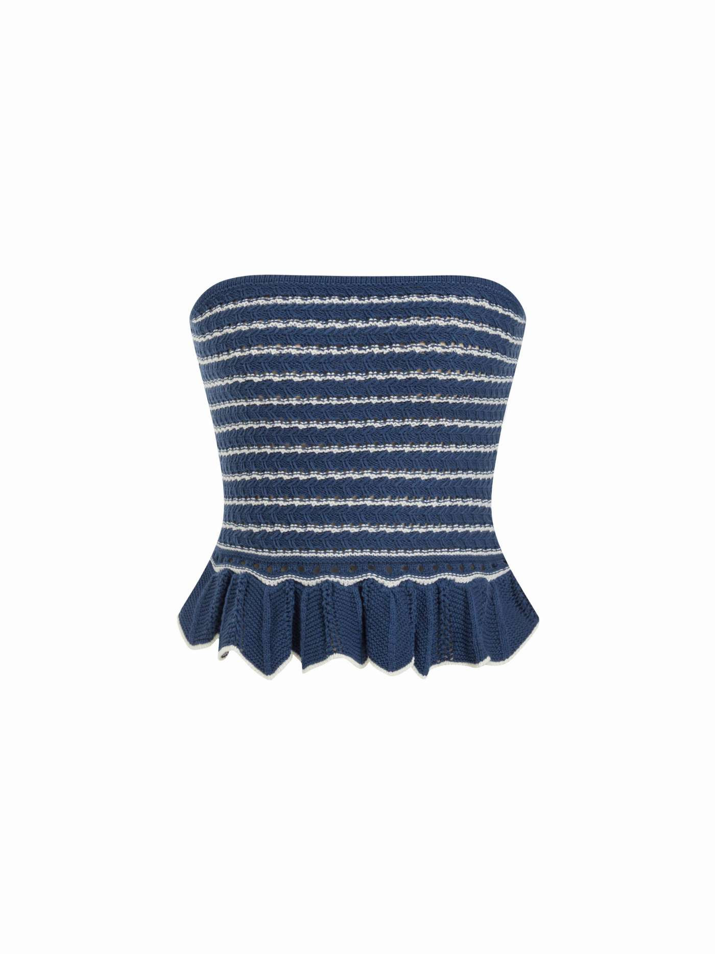 Crochet coton bandeau \u00e0 volants Crop Top | Cider