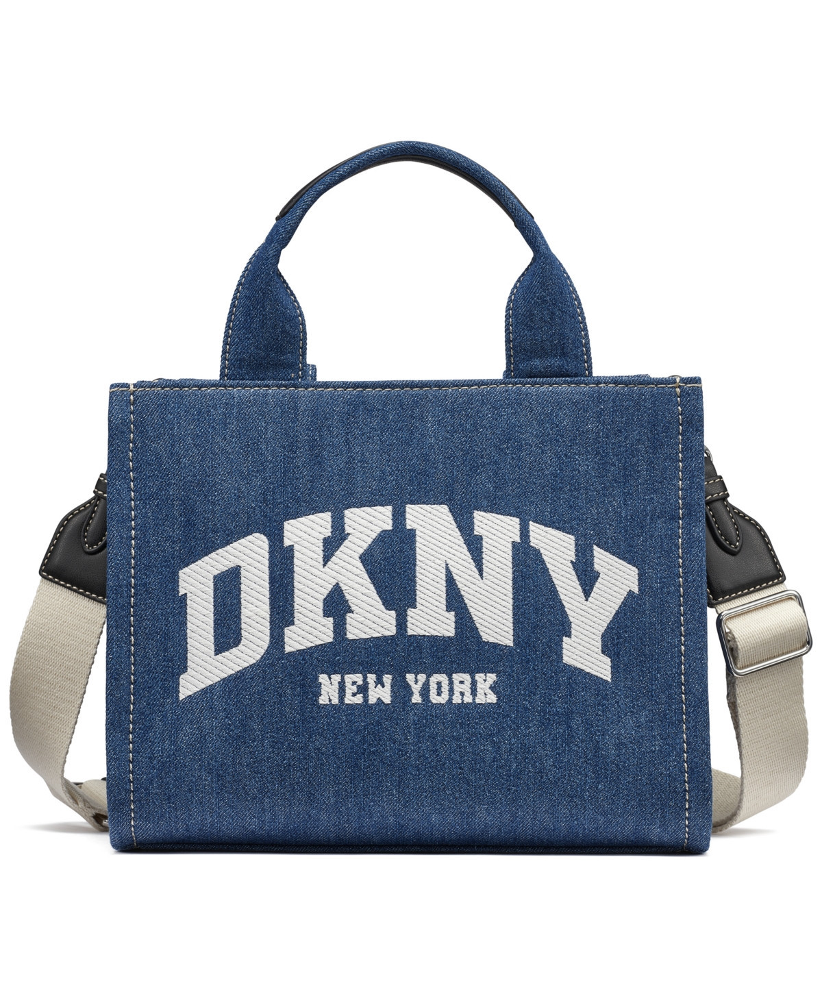 Dkny Hadlee Small Zipper Tote Bag - Denim | Macy's