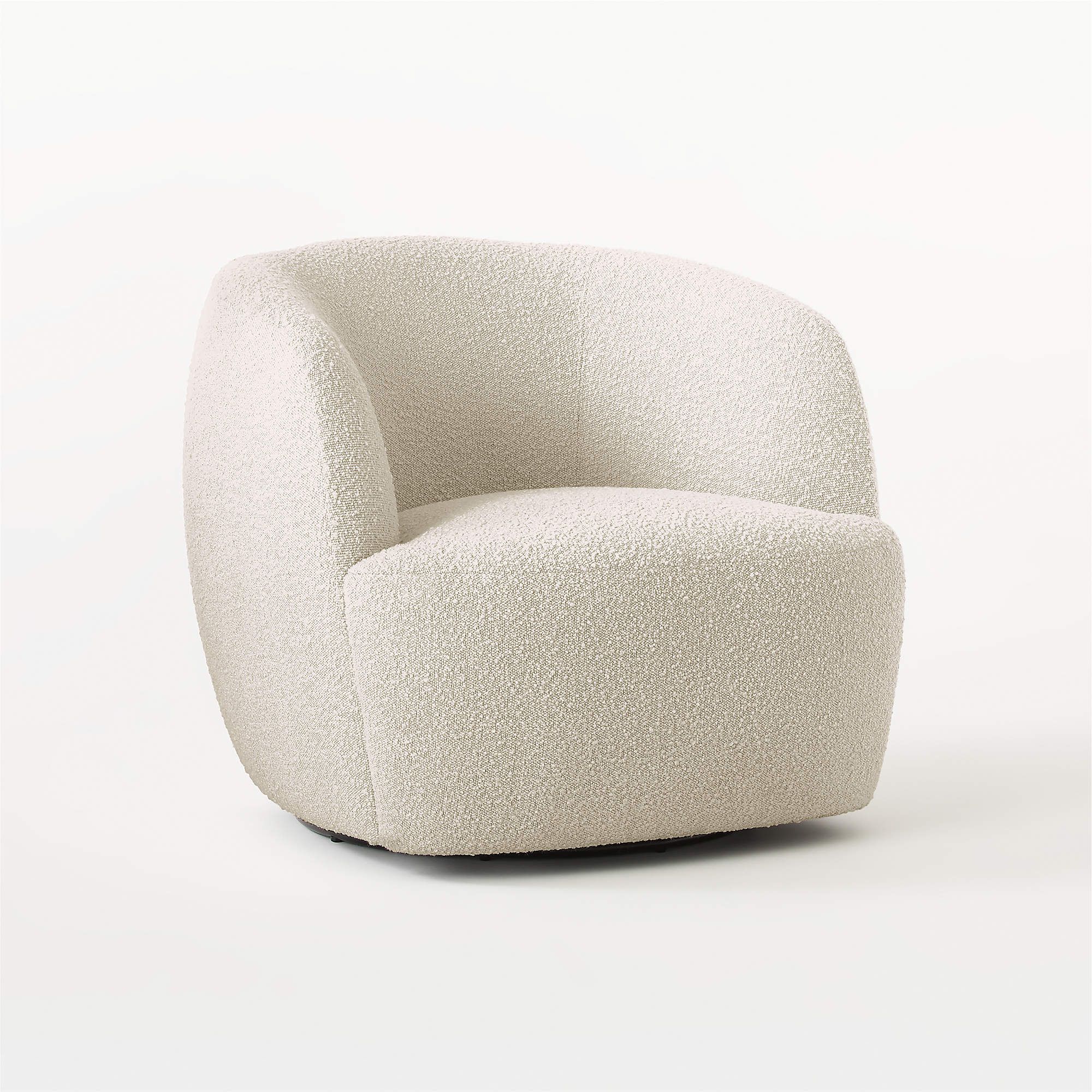 Gwyneth Ivory Boucle Swivel Chair Set of 2 by Goop + Reviews | CB2 | CB2