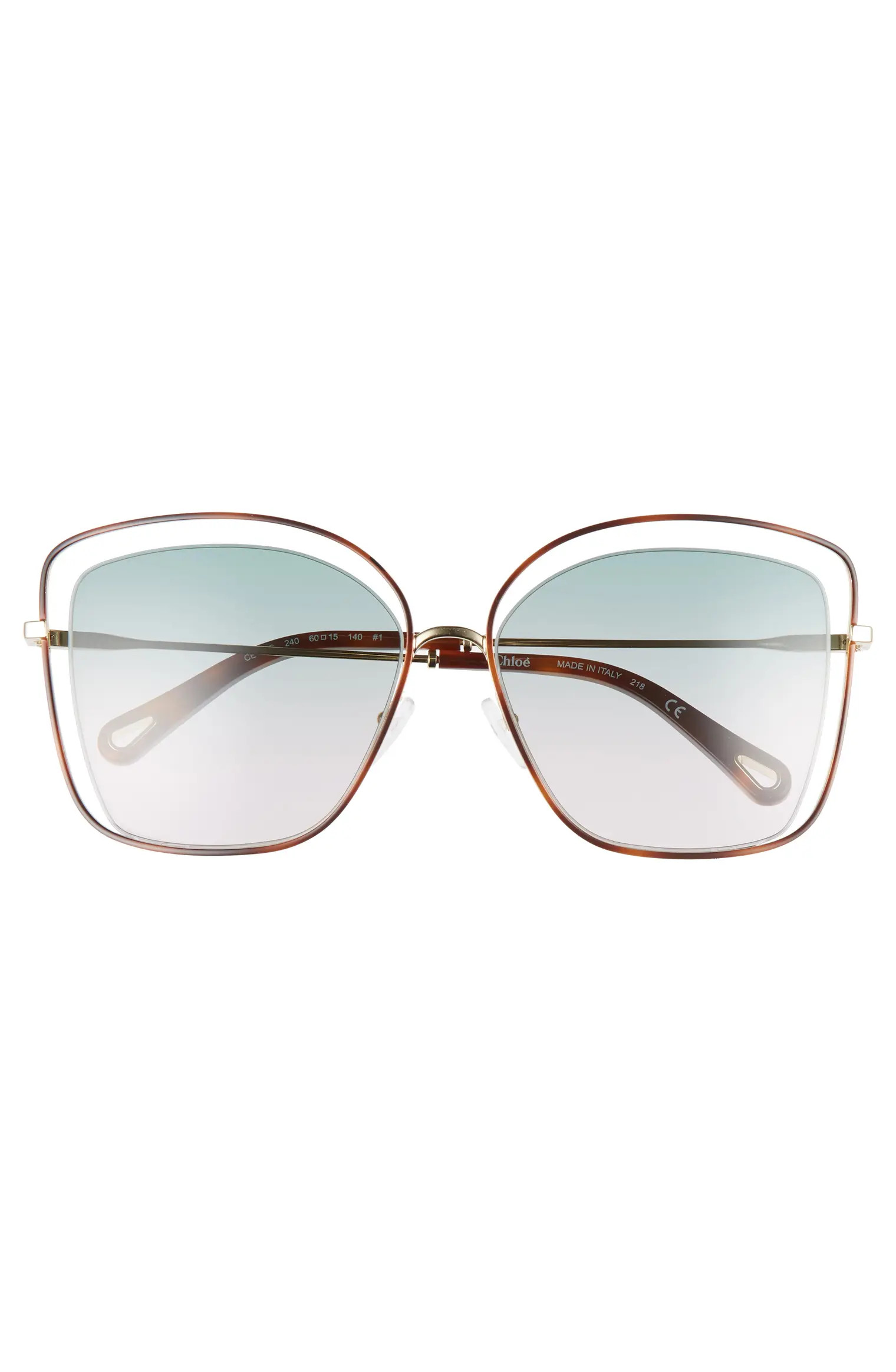 60mm Halo Frame Sunglasses | Nordstrom