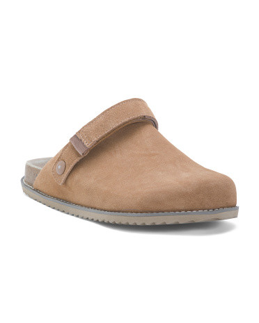 Suede Boulder Swivel Strap Clogs | TJ Maxx
