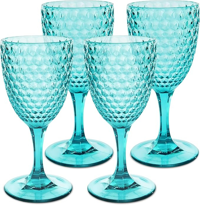 BELLAFORTE - Shatterproof Tritan Plastic Wine Glass, 12oz, set of 4, Laguna Beach Drinking Glasse... | Amazon (US)