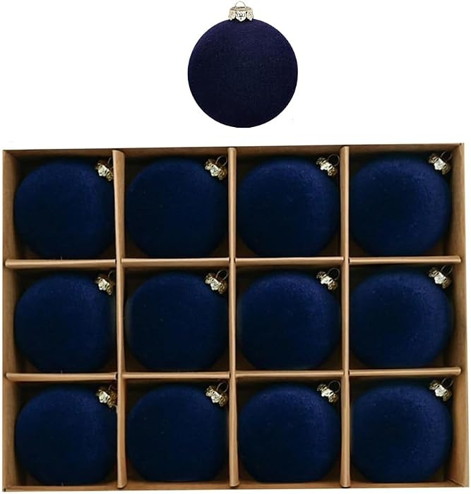 12 Pcs 2.4 Inches Velvet Christmas Ornaments Balls Christmas Tree Balls Christmas Hanging Ornamen... | Amazon (CA)