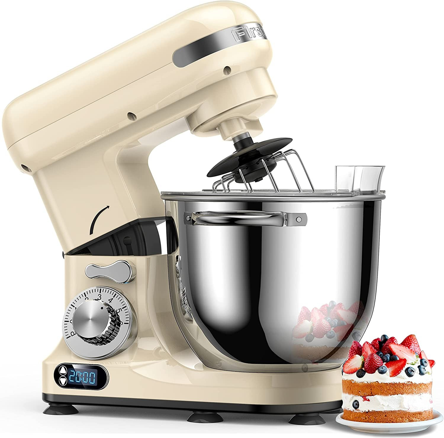 FirstBuy Stand Mixer, Super Quiet 6 Qt Kitchen Electric Stand Mixer, 6+P Speed Dough Mixer Cake B... | Amazon (US)
