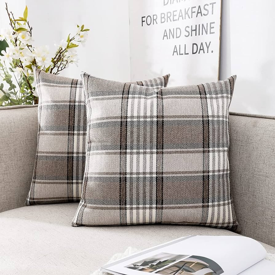 CARRIE HOME Brown Farmhouse Throw Pillow Covers 16x16 Amazon Finds Amazon Deals Amazon Sales | Amazon (US)