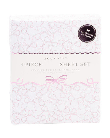 Blanche Bows Sheet Set | Polyester | Marshalls