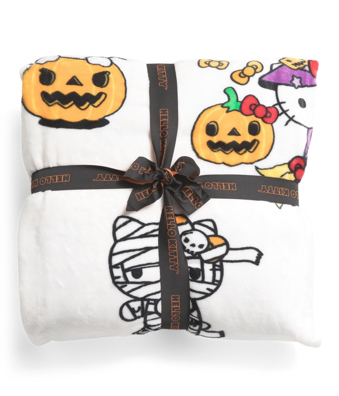 Hello Kitty Halloween White Trick or Treat Twin Blanket