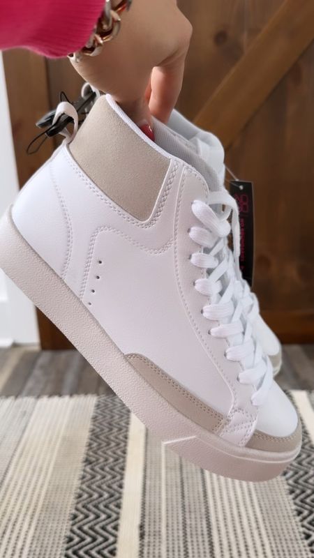 The cutter freaking pair of high top sneakers just dropped @walmart and are only $23!!! I’m obsessed!!!! Got my true size!

#LTKstyletip #LTKshoecrush #LTKfindsunder50