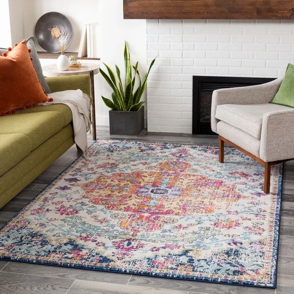 Caressa Bright Vintage Boho Area Rug - 7'10 x 10'3 | Bed Bath & Beyond