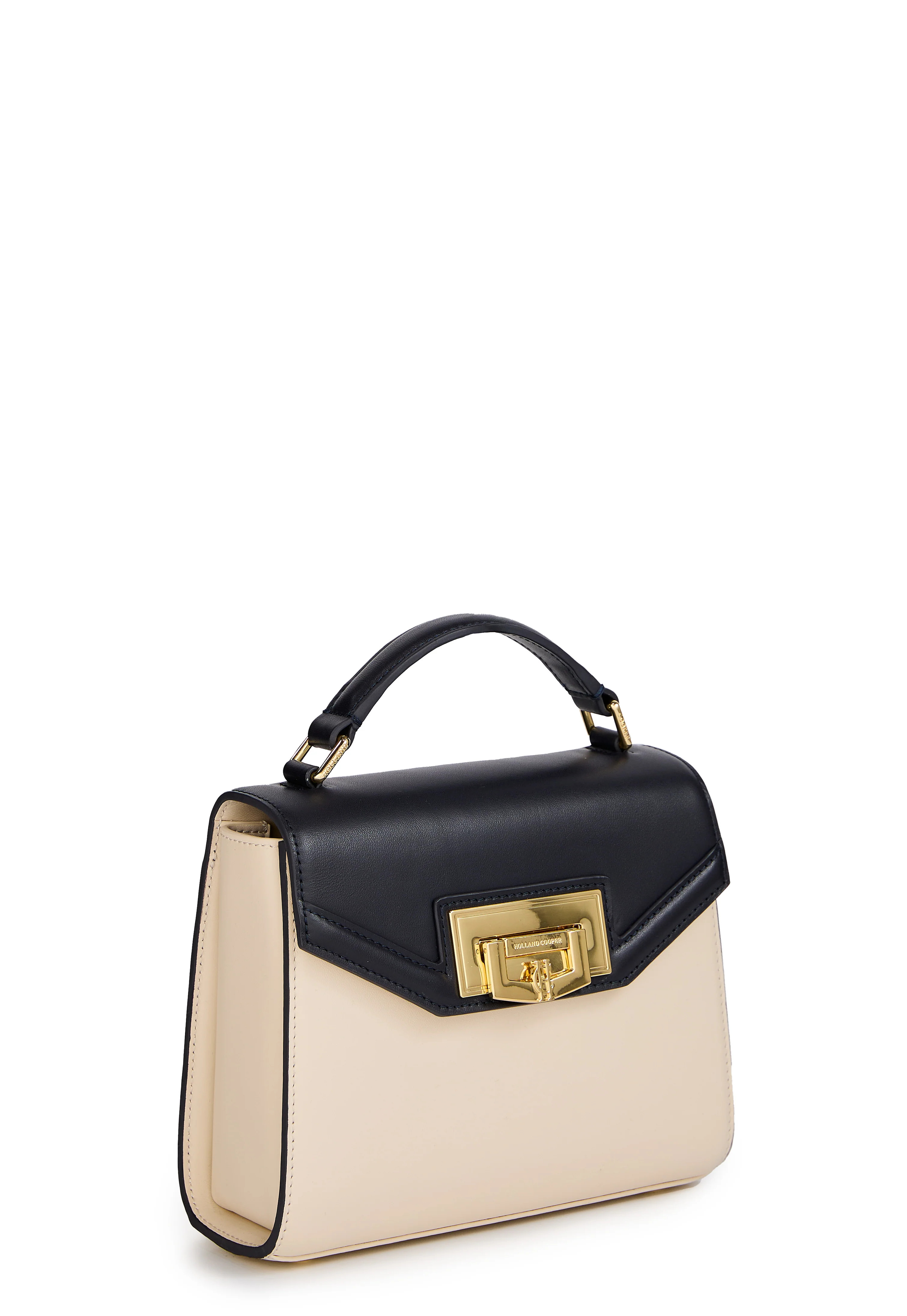 Mini Cheltenham Bag (Cream Navy) | Holland Cooper