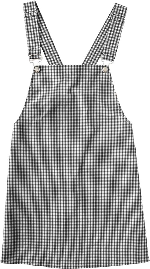 Floerns Women's Gingham Suspender Overall Pinafore Short Dress | Amazon (US)
