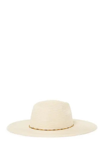 Kyi Kyi | Beaded Strap Wide Brim Straw Fedora | Nordstrom Rack | Nordstrom Rack