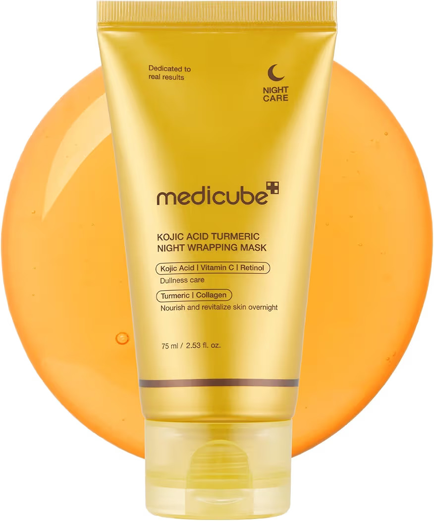 medicube Wrapping Mask Kojic Acid, Turmeric, Vitamin C Overnight Peel Off Facial Mask | Brighten ... | Amazon (US)